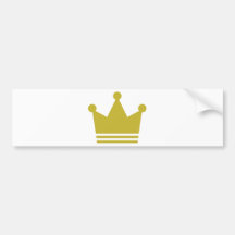 goldene Partykronenikone Autosticker