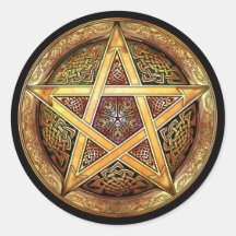Goldene Pentagramm-Aufkleber