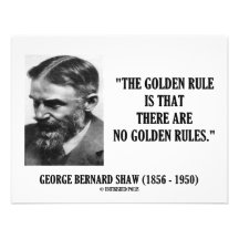 Goldene Regel Georges B. Shaw keine goldenen Regel Personalisierte Ankündigung