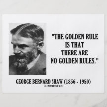Goldene Regel Georges B. Shaw keine goldenen Regel Individuelle Flyer