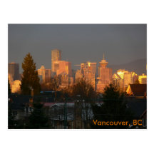Goldene Skyline, Vancouver BC Postkarten