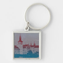 Goldene Stadt Prags Schlüsselanhänger