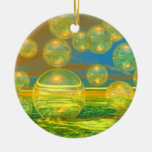 Goldene Tage - Gelb-u. Azurblau-Frieden Ornamente