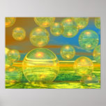 Goldene Tage - Gelb-u. Azurblau-Ruhe Posterdruck