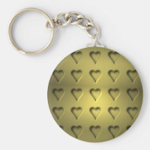 Goldene Valentinsgruß-Herzen Schlüsselband