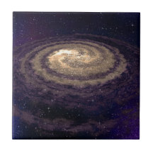 Goldene wirbelnde Galaxie Keramikfliesen