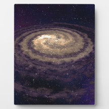 Goldene wirbelnde Galaxie Platten
