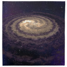 Goldene wirbelnde Galaxie Servietten