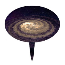 Goldene wirbelnde Galaxie Torten Aufsätze