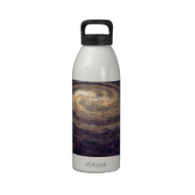 Goldene wirbelnde Galaxie Wasserflasche