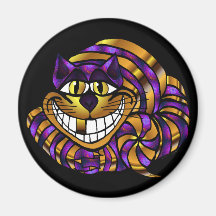 Goldener Cheshire-Katzen-Magnet Kühlschrankmagnet