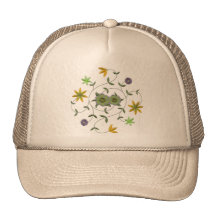 Goldener gelber weiser Frühlings-Blumen-Garten Retrocap