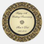 Goldener Hochzeitstag-Aufkleber