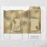 Goldener Jahrestags-50. Klemmkasten-Gastgeschenke Flyer