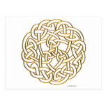 Goldener keltischer Knoten Postkarten