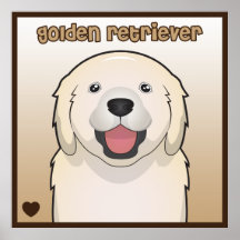 Goldener Retriever-Cartoon Posterdrucke