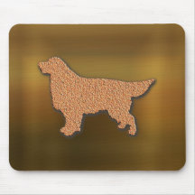 "Goldener Retriever-Silhouette in Brown " Mauspads