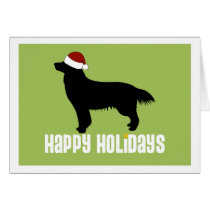 Goldener Retriever-Weihnachtsmannmütze karten