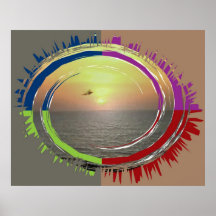 Goldener Sonnenuntergang Posterdrucke