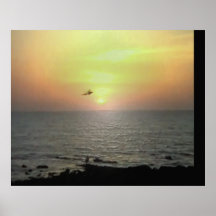 Goldener Sonnenuntergang Posterdrucke