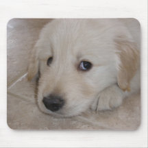 Goldener Welpe Mousepads