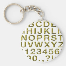 Goldenes Alphabet Schlüsselanhänger
