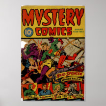 Goldenes Alters-Comic-Kunst - Wunder-Mann Plakate