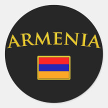Goldenes Armenien Runde Sticker
