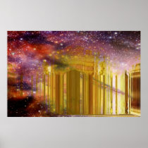 Goldenes Astralpalast-Plakat poster