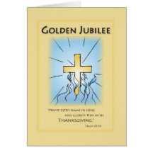 Goldenes Blau des Jubiläum-2680 mit Kreuz Grußkarten