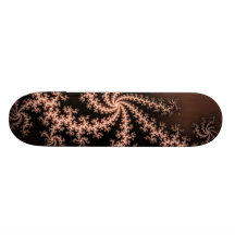 Goldenes Brown - Kaffee farbiger Fraktal-Wirbel Personalisierte Skateboards