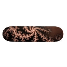 Goldenes Brown - Kaffee farbiger Fraktal-Wirbel Individuelle Skateboards