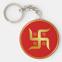 Goldenes Hakenkreuz Schlüsselanhänger