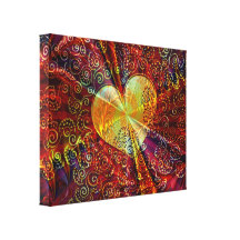 Goldenes Herz - ausgedehnter Leinwand-Druck Leinwanddruck