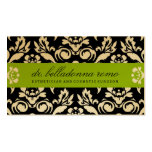 goldenes Limones des Damast-311-Belladonna Visitenkartenvorlage