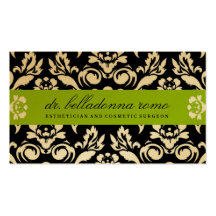 goldenes Limones des Damast-311-Belladonna Visitenkartenvorlage