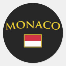 Goldenes Monaco Aufkleber