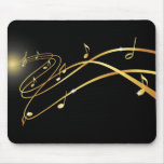 Goldenes musikalisches Fluss mousepad
