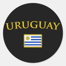 Goldenes Uruguay Sticker