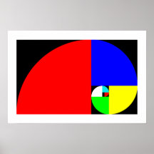 Goldenes Verhältnis, Fibonacci-Spirale Plakatdruck