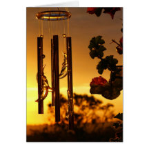 goldenes windchime grußkarten