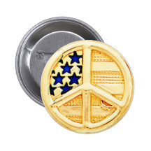 Goldfriedenszeichen Anstecknadel