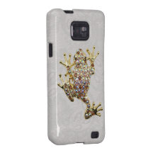 Goldfrosch-Juwel-Foto-Paisley-Spitze-Samsung-Galax Samsung Galaxy S2 Cover