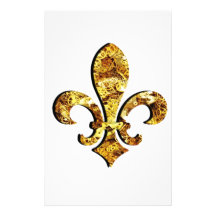 Goldgänge Lilien-Flor New Orleans Büropapier