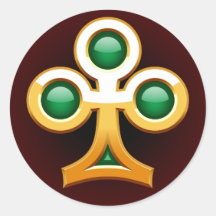 GOLDgerahmter VEREIN Runder Sticker
