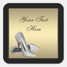 Goldhohe Heels-Umschlag Aufkleber-Gastgeschenk-Auf