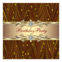 Goldjuwel-Gold perlt Geburtstags-Party Einladung
