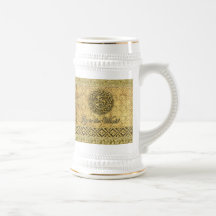 Goldkeltischer symbolischer froher Feiertag Stein Teehaferl