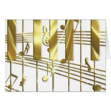 Goldklavier-Tastatur Grußkarten