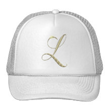 Goldmonogramm-Initiale L Trucker Mütze